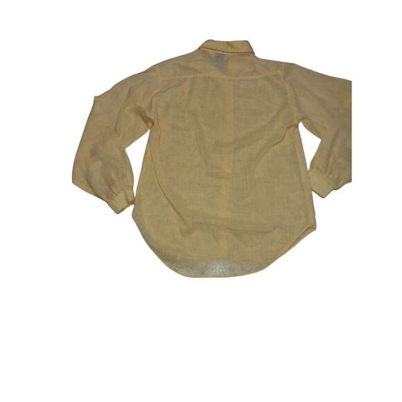 Vintage button up women's long sleeved top Stuffed Shirt Company Yellow - Picture 3 of 8